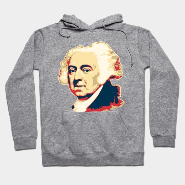 John Adams Pop Art Hoodie by Nerd_art